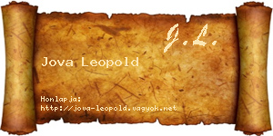 Jova Leopold névjegykártya
